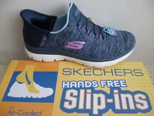 Skechers Women's Slip Ins Slipper Sneaker Sports Shoes Blue 149937