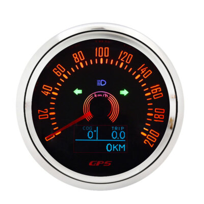 85mm GPS Tacho 3in1 Multifunktionsmessgerät mit Zahnradtrip 200km/h 7 Farben