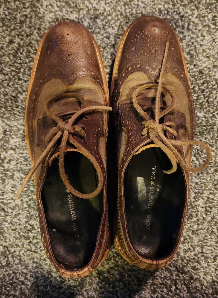 John Varvatos USA Oxford Shoes - Size Mens 8.5M Brown 
