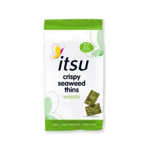 Itsu Crispy Seaweed Thins - Wasabi 5g x 16 PACKS **New Trayless Packs**