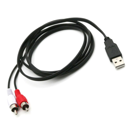 1.5m USB A Male to 2x RCA Phono Male AV Cable Lead PC TV Aux Audio Video 2024 US - Picture 5 of 6
