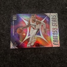 Damian Lillard Silver Prizm Fantasy Stars 2019-20 Panini Optic NBA Basketball #9