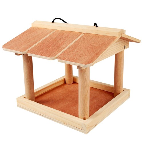 Wild Bird Feeding Station Garden Wooden Tree Hanging Birds Feeder Table - Picture 3 of 5