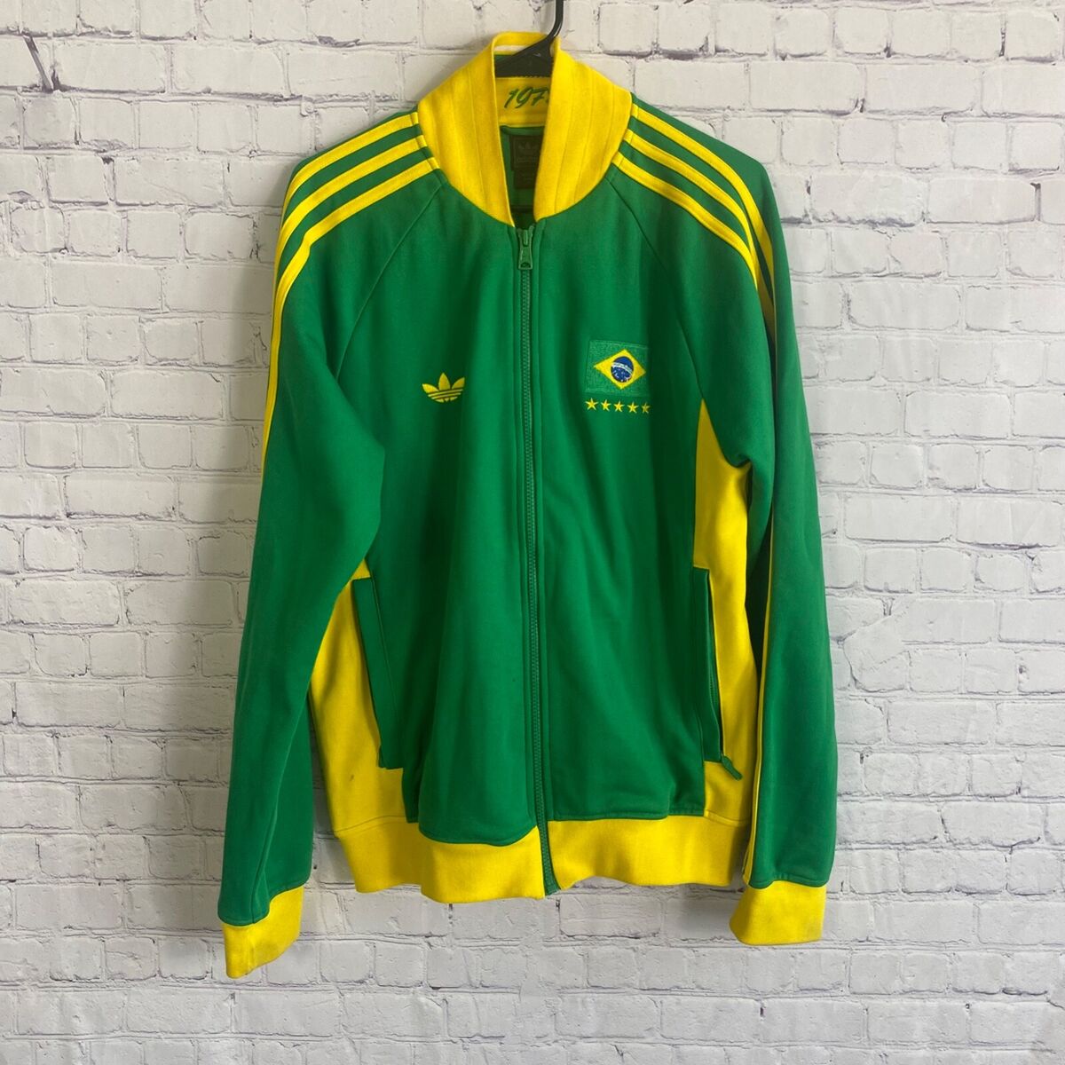 Adidas Men's Brazil Soccer Team World Cup 1978 Full Zip Adidas Men's Brazil Soccer Team World Cup 1978 Full Zip