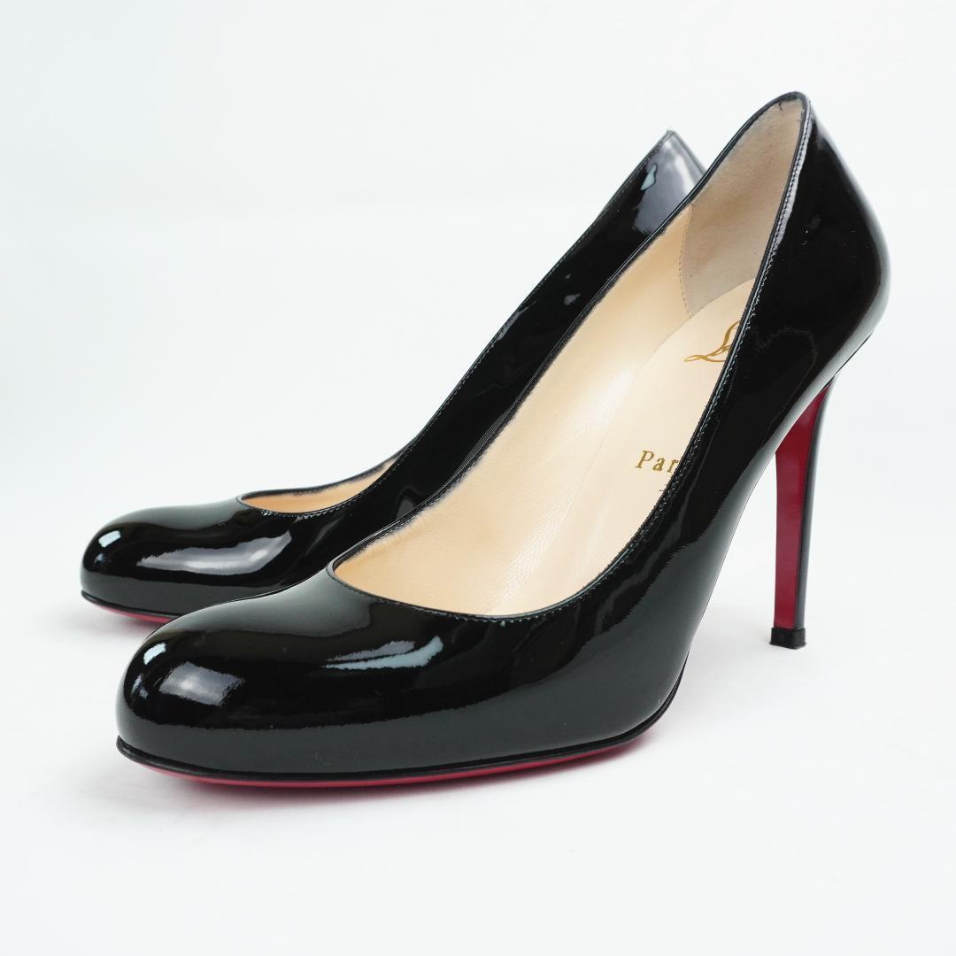Christian Louboutin Women's Round Toe Patent Leather Pumps Christian Louboutin Women's Round Toe Patent Leather Pumps