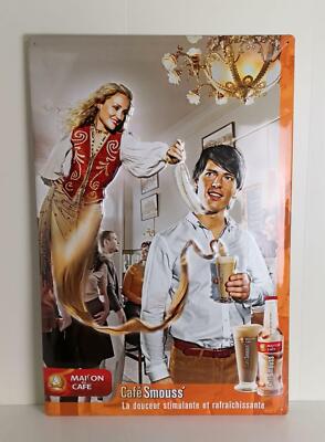 Maison Cafe Blechschild, Cafè Smouss',  ca .40 x 60, 3-D-Optik, Deko, Neu