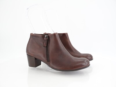 Ecco Women's Shape M Boots Size 36 5 Block Heel Brown Leather Bootie Comfy Shoe