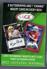 2022 Sage ARTISTRY Football EXCLUSIVE Factory Sealed Blaster Box 2 Autos