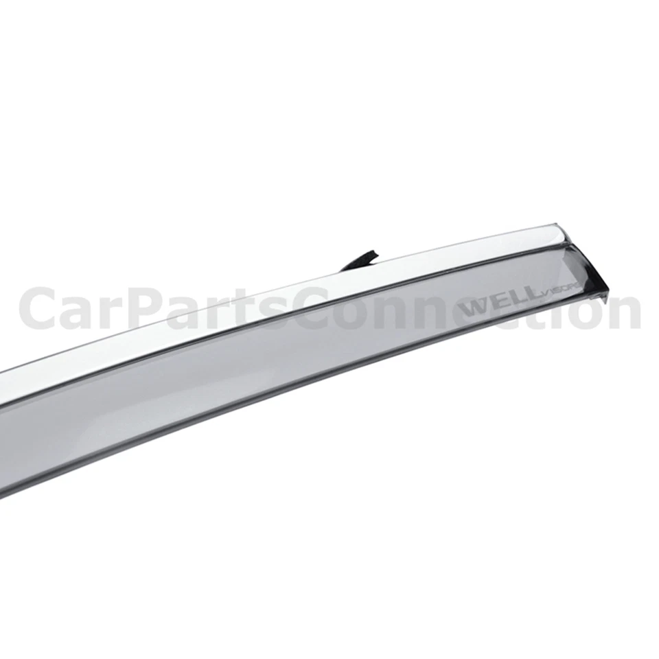 Viseras de pozo para Lexus LS500 LS500h 2018-2024 Visera de ventana Deflector Borde cromado Foto 4 de 4