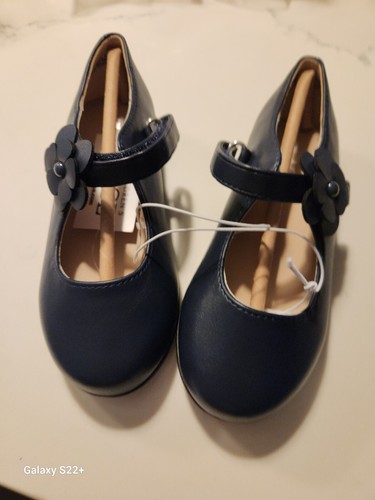 NWT Children Place Toddler Girls Comfort Flex shoes, Navy, Size 9 - Picture 1 of 3