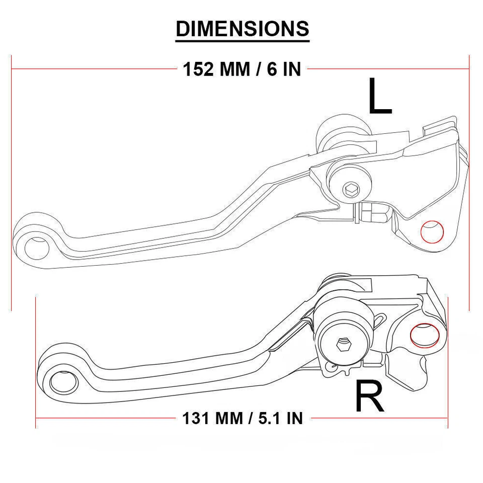Motorrad CNC Schwenk Brems- & Kupplungshebel für Yamaha DT125 DT 125 1987-2005 - Bild 3 von 4