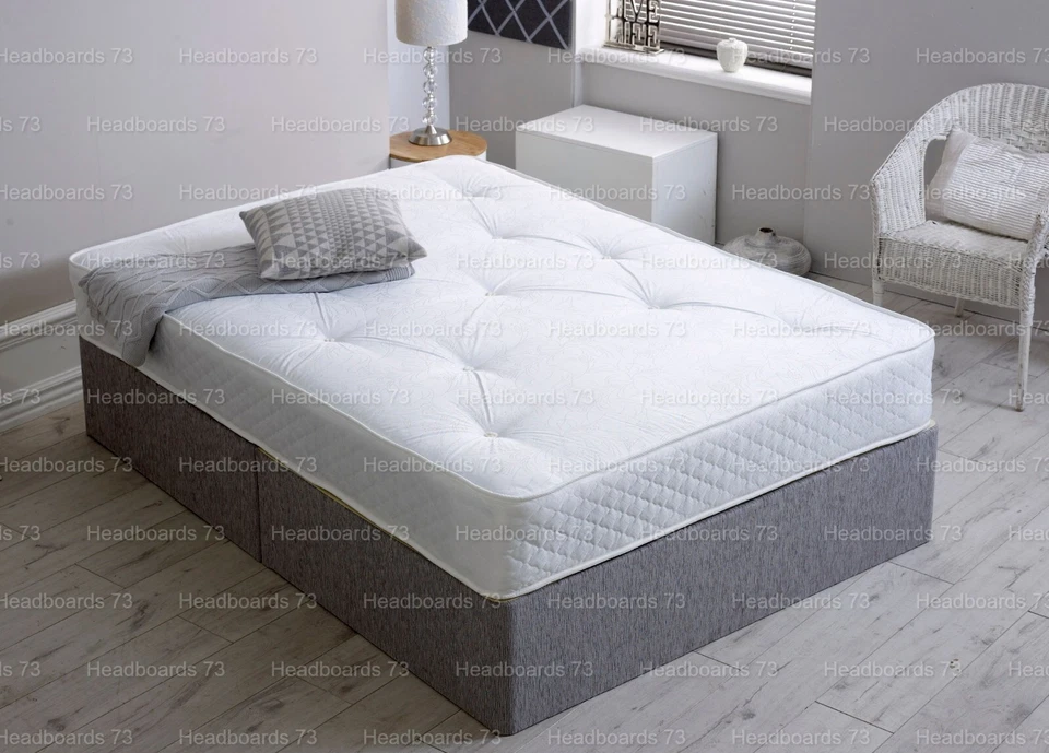 HEADBOARD 73 Chenille Divan Bed Base Only Available in different colours and sizes
