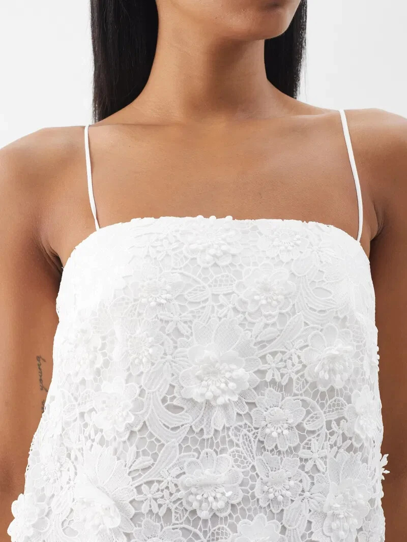 white lace dress boutique Eliza Lace Dress M