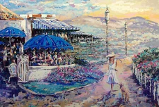 Steve Bloom "Las Brisas" Hand Signed Numbered Serigraph impressionistic art '90s