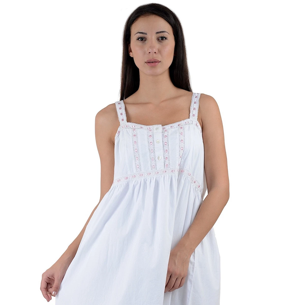 Traditional white cotton nightdress cheap