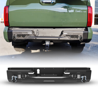  Rear Bumper w/2*LED Pod Lights+Shackles For 2022 2023 2024-2026 Toyota Tundra
