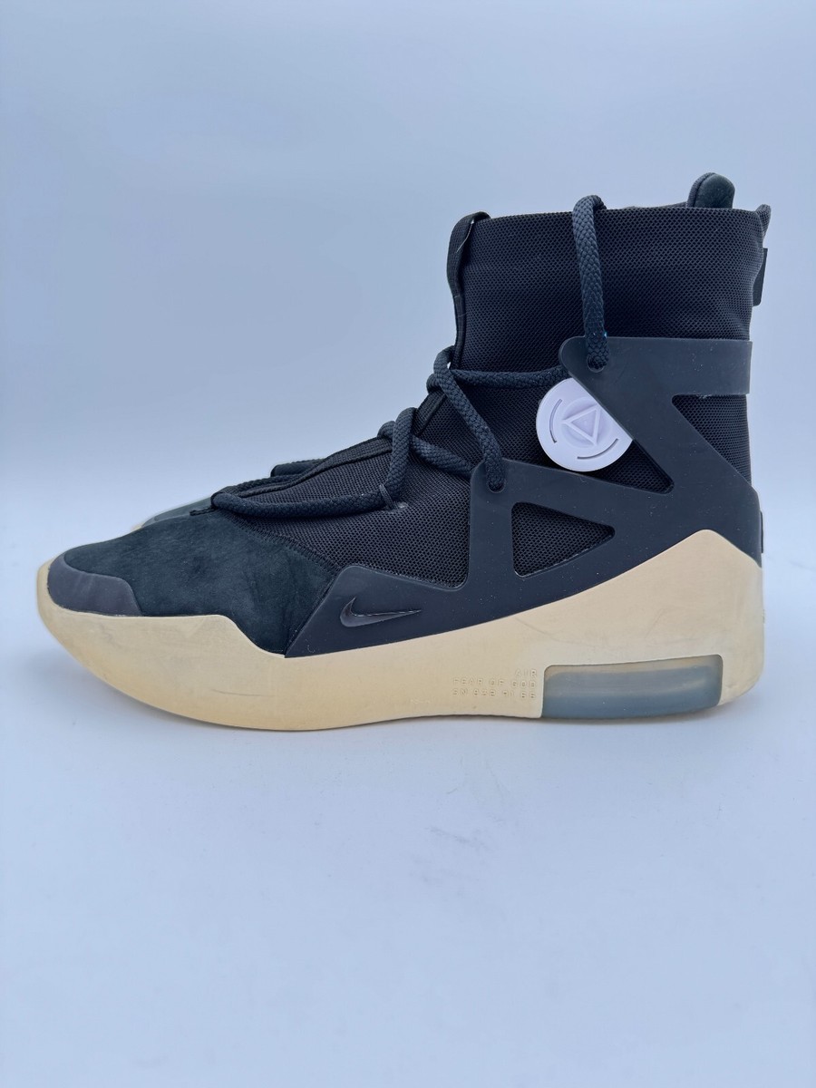 Size 9.5 - Fear of God x Nike Air Fear of God 1 Black White with