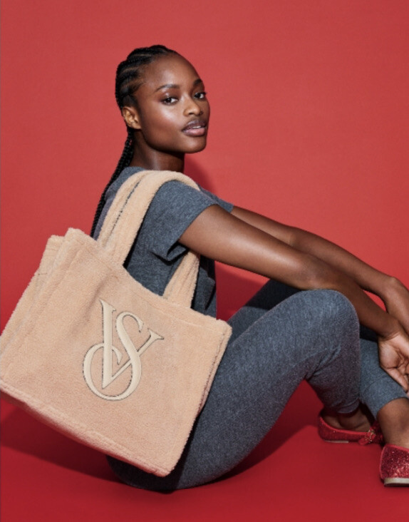 Victoria's Secret Cozy Plush Fleece Tote NWT Tan Snap Closure | eBay