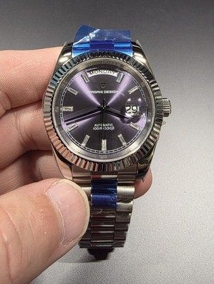 PAGANI DESIGN DD40 NH36 Automatic Mechanical Men's Watch AR Sapphire Purple