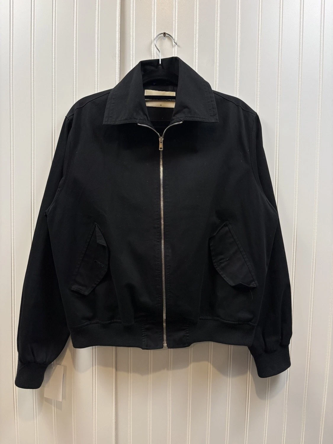 Our Legacy Black Work Twill Harrington Bomber Zip Jacket Riri Size 46 US Small - product detail image 1