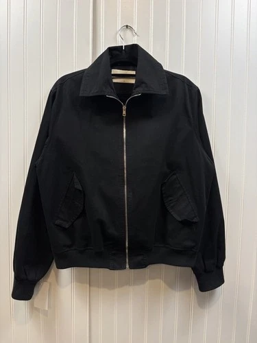 Our Legacy Black Work Twill Harrington Bomber Zip Jacket Riri Size 46 US Small - product listing photo