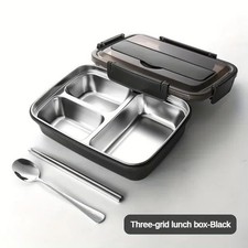 Stainless Steel Bento Lunch Box 3 Compartment...