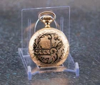 1896 Elgin Pocket Watch w/Heart Fob Chain 14K Gold-Filled Hunting Case 6S 7J