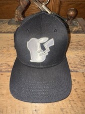 Pokemon Pikachu White Silhouette Snapback Brimmed Hat Bioworld Elite Flex