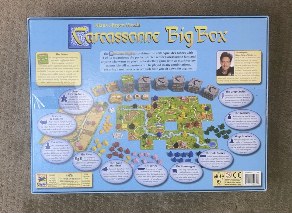 Juego de Mesa Carcassonne Big Box 6 Juego Base y 11 Expansiones Juegos Z-Man Foto 3 de 4