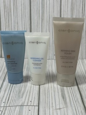 CLARISONIC Cleanser and polish travel size lot 1-2oz New sealed