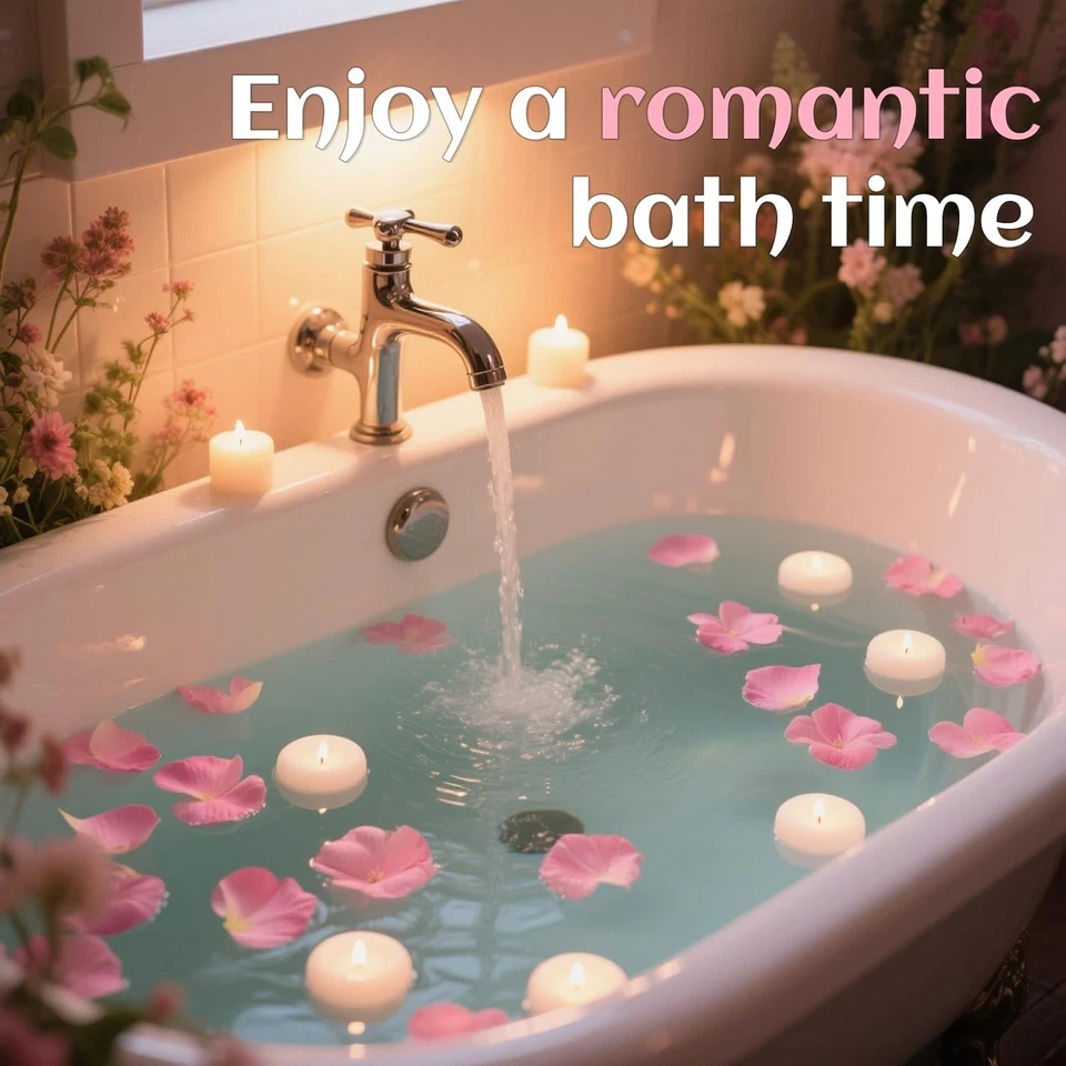 Velas flotantes de 3 pulgadas, 12/24/36/paquete velas flotantes blancas/doradas/rojas, fresa larga Foto 4 de 4