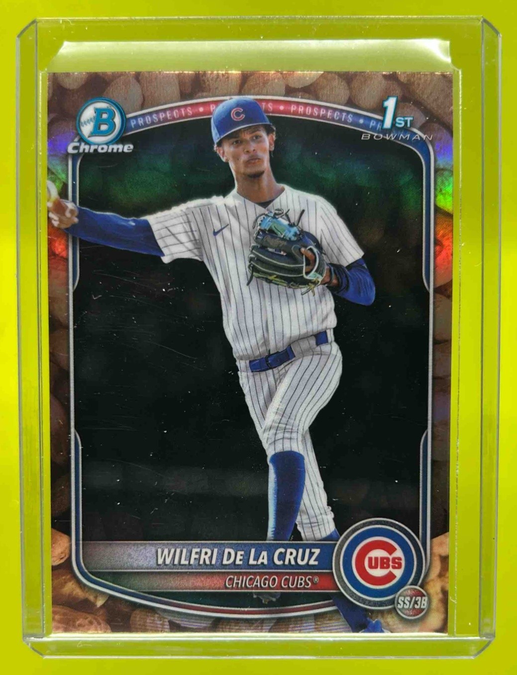 2025 Bowman Chrome Wilfri De La Cruz Peanuts Refractor #BCP-209 1st Prospect