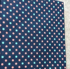 Polka Dot Navy Cotton Fat Quarter Fabric 18"x22" For Sewing Quilting Projects