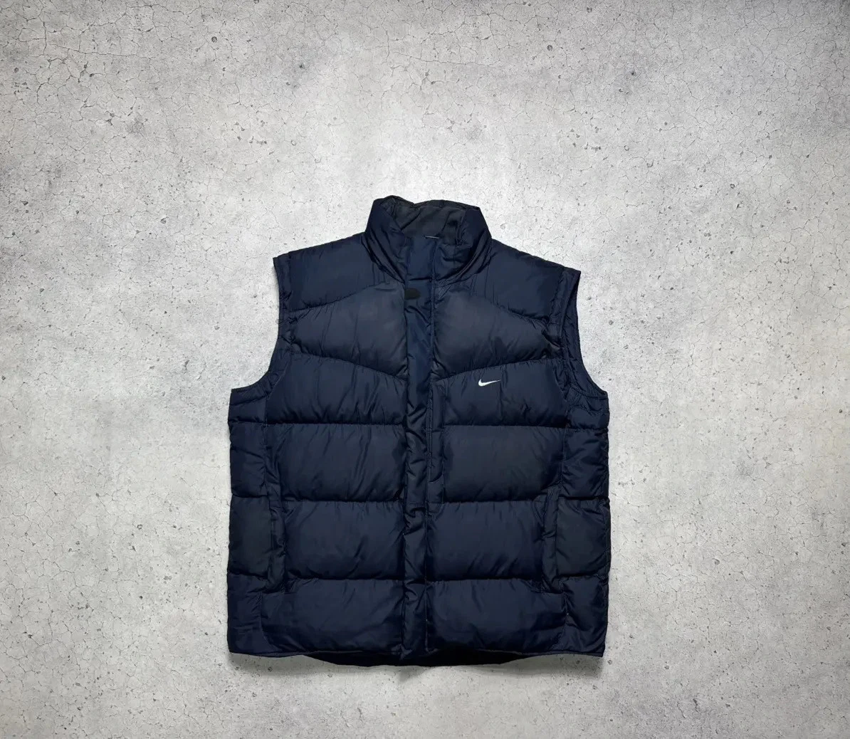 Nike Vintage Down Puffer Vest Swoosh Drill Y2K