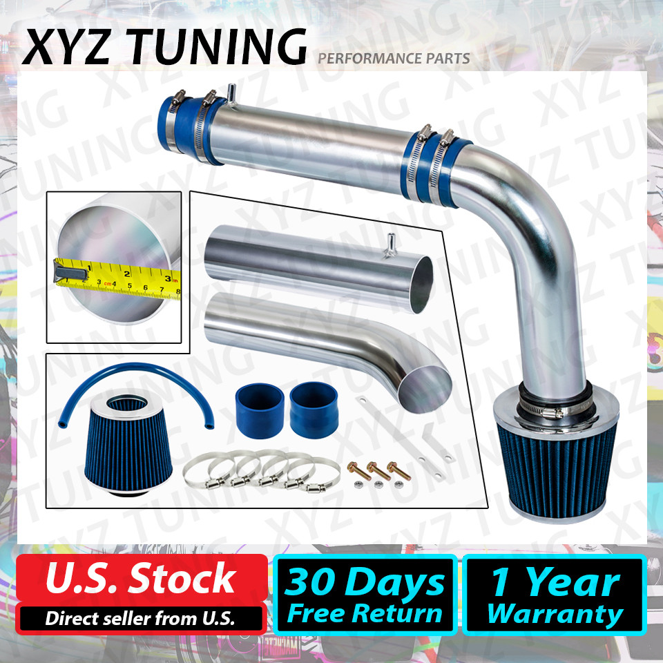3" BLUE Cold Air Intake Kit +Filter For 2011-2017 Accent/Veloster 1.6L L4