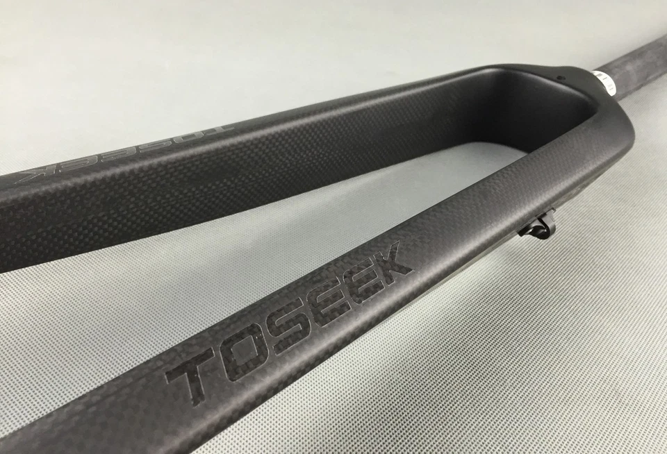 TOSEEK 1-1/8" Full Carbon Fiber MTB Bike Fork Disc Brake Rigid Forks 26/27.5/29" - Image 4 of 4