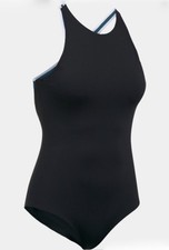UNDER ARMOUR Misty Crossback Black Teal Blue White Dance Bodysuit NEW Womens XL