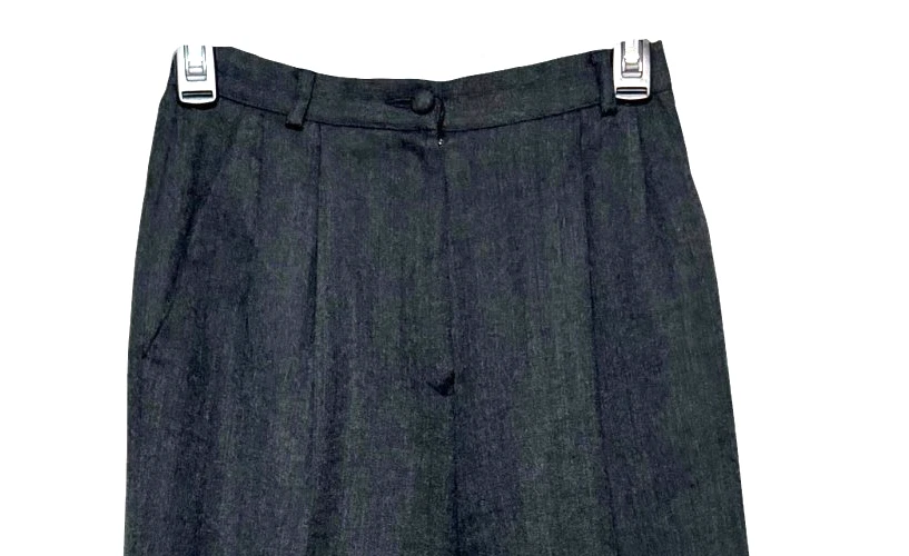 Vintage Wool Pleated Trousers Minimalist Women’s Size 2 Petite Dark Academia - Image 3 of 4