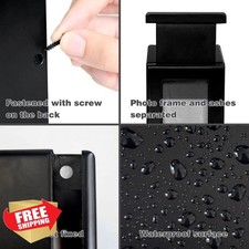 PCS Wooden Dog Urn Black Small - Pet Cremation Box Photo Frame