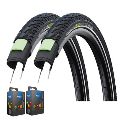2 x Schwalbe Energizer Plus Tour Reifen + Schlauch Set - 2025 ECE-R75 GreenGuard
