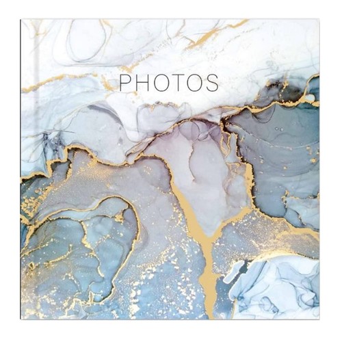 Picture This Grey & Gold Marble Design Photo Album Holds 200 Slip In 6'' x 4'' 