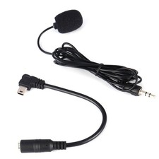 Black 3.5mm External Microphone Clip On Mic  Adapter Cable for GoPro Hero4 3/3 