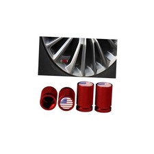 American Flag Car Tire Valve Stem Cap, 4PCS USA Aluminum Alloy Red/Multicolor