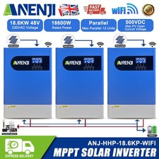 18.6KW 48V 3-Phase Hybrid Solar Inverter 230V 400V MPPT 120A 500V Parallel WIFI