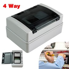 4 Way Consumer Unit Enclosure RCD MCB RCB IP65 Electrical Box Weatherproof New