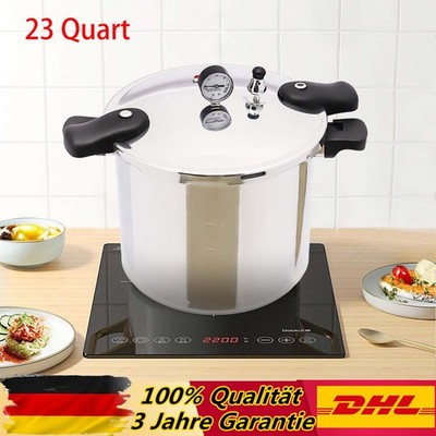 23 Quart Pressure Canner Cooker Kitchen Pressure Cookware Stainless 90kpa