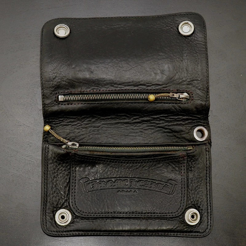 Chrome Hearts 2ZIP Wallet Silver x Leather Black Bifold Cross Chrome Hearts 2ZIP Wallet Silver x Leather Black Bifold Cross