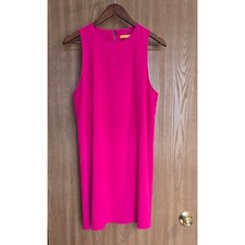 Alice + Olivia Open-Back Shift Dress Back Cutout Zipper Closures Pink Sz M 