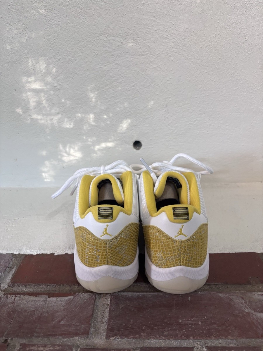 Shoe Custom Retro 11 Snake Skin Jordan 11 Retro Low Yellow