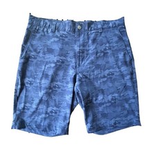 Peter Millar Crown Golf Performance Camo Shorts Spandex Blend Navy Size 35 Men